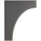 Ekena Millwork 5 1/4"W x 8"D x 10"H Clarksville Wood Vintage Decor Bracket, Black BKTWD05X08X10CVBL - alternate 3